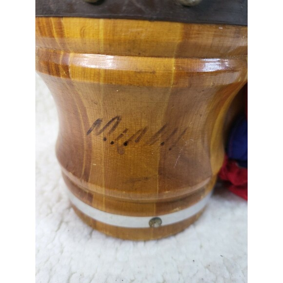 Vintage Double Connected Wooden Bongos Hand Drums Percussion Music Instrument - Picture 4 of 6